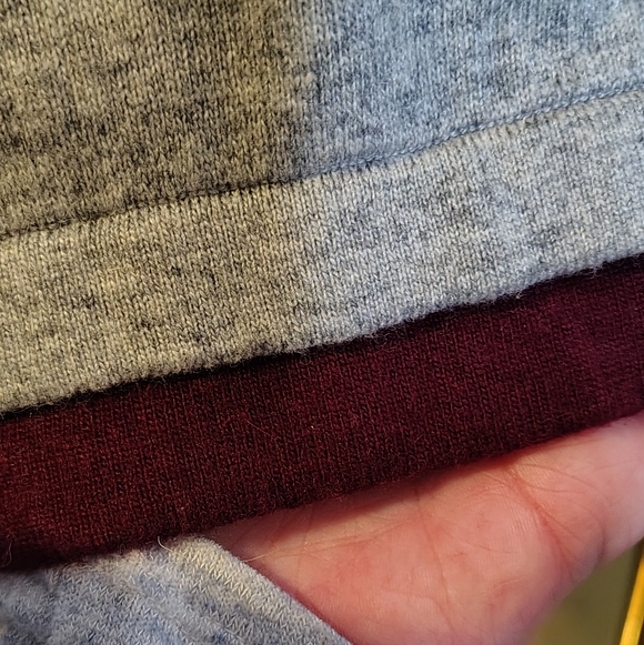 Anthropologie Sparrow Cashmere Lambswool Gray Red Cowl Sweater Dress Size Medium - Picture 5 of 9